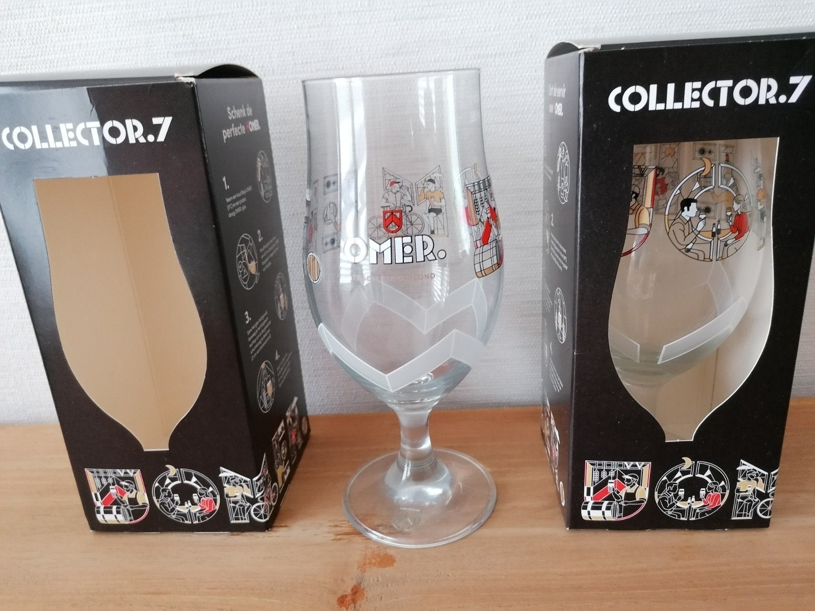 OMER GLAS. COLLECTORS. 7. Perfecte staat., Collections, Marques de bière, Enlèvement
