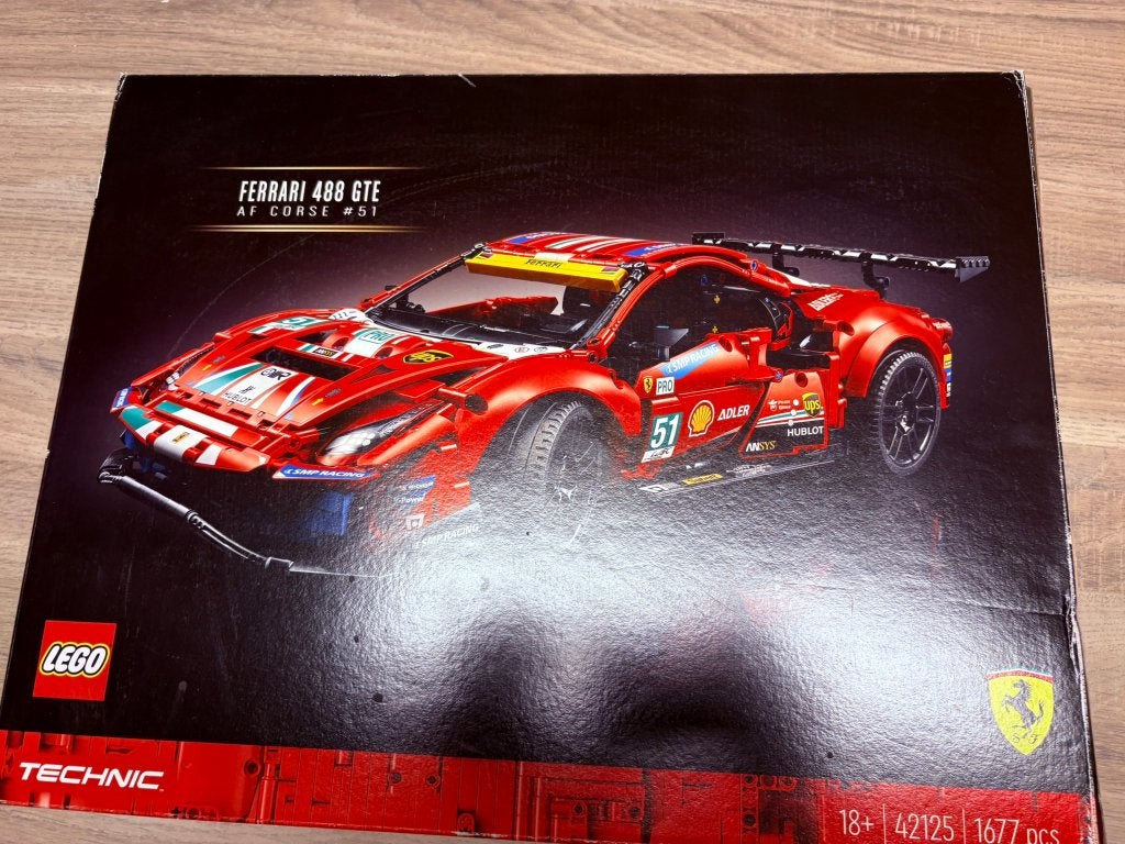 LEGO Technic 42125 Ferrari 488 GTE compleet, Ophalen, Inclusief instructies, Gebruikt, Lego