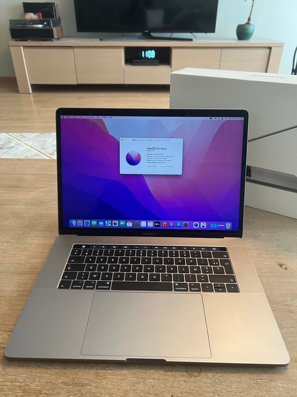 MacBook Pro 15" - Intel i7 - 16 Go RAM - 512 Go SSD, MacBook Pro, 512 GB, Comme neuf, Enlèvement