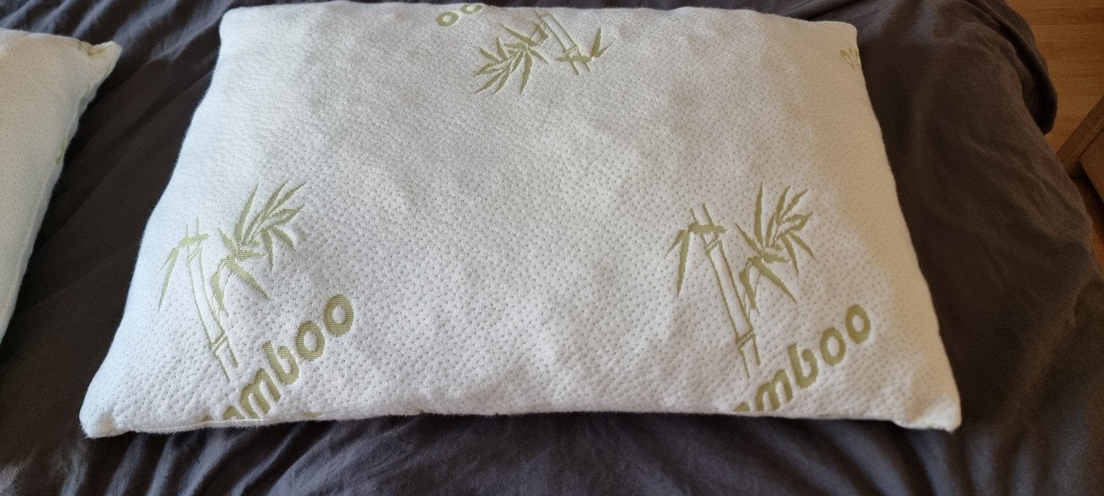 2 ongebruikte hoofdkussens merk bamboo, Ophalen, Nieuw, Tweepersoons, Kussen
