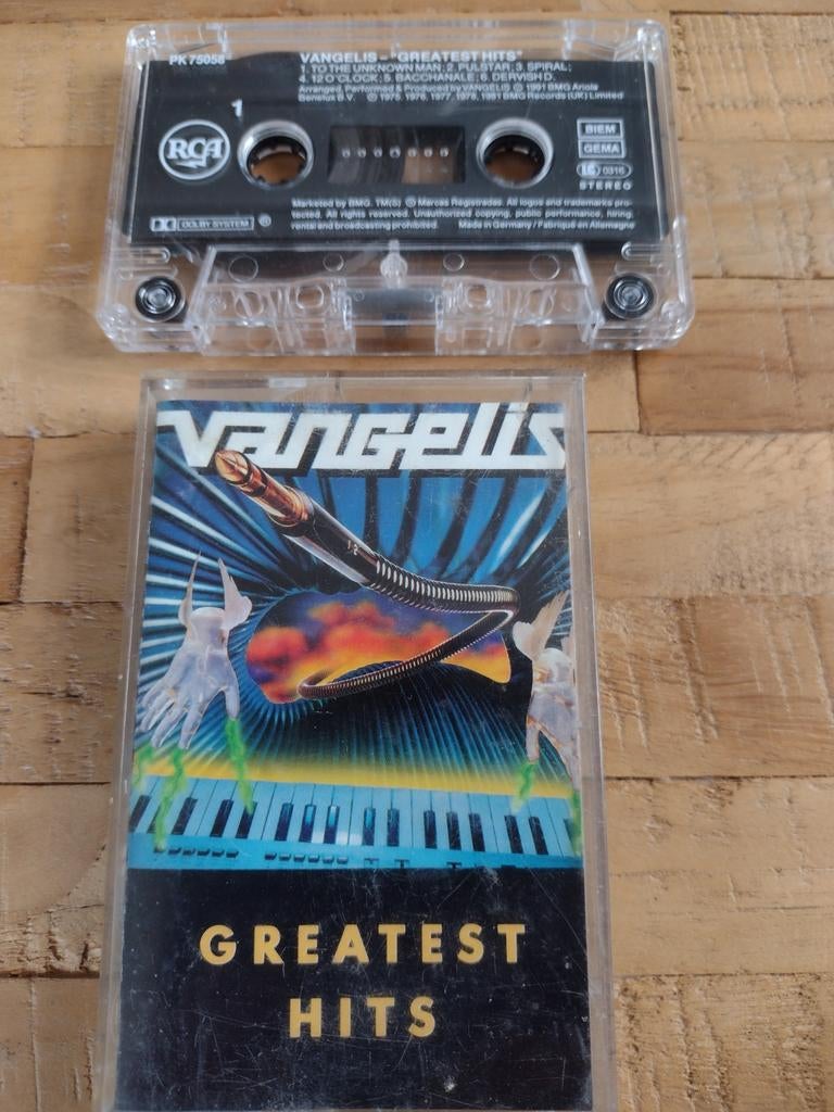 MUZIEK CASSETTE: VANGELIS: GREATEST HITS, Cd's en Dvd's, Cassettebandjes, 1 bandje, Ophalen of Verzenden, Zo goed als nieuw, Origineel