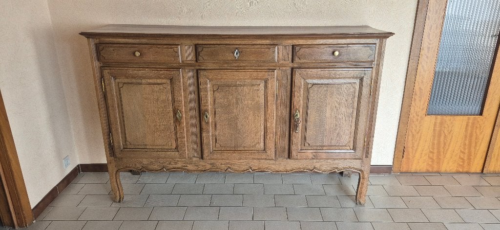 Dresse boraine 3 portes 19ème en chêne, Maison & Meubles, Avec tiroir(s), 25 à 50 cm, 150 à 200 cm, Enlèvement