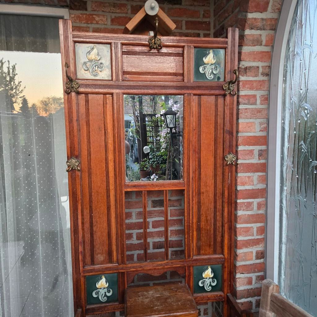 Eiken kapstok, Antiek en Kunst, Antiek | Meubels | Kasten, Ophalen of Verzenden