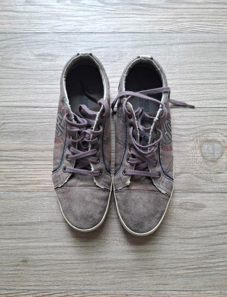 Vintage Stoere Grijze Tommy Hilfiger Sneakers Maat 43, Enlèvement ou Envoi, Autres couleurs, Tommy hilfiger, Porté