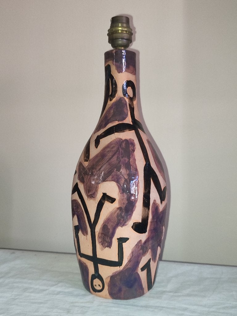 Vintage franse keramiek lamp, Ophalen of Verzenden
