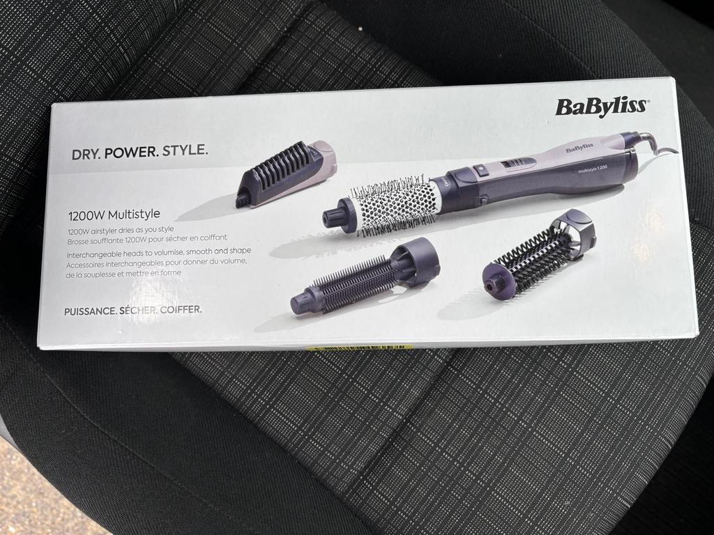 BaByliss AS121E Warme Luchtborstel – 1200W – 3 Opzetstukken, Ophalen of Verzenden, Nieuw, Krultang of Stijltang