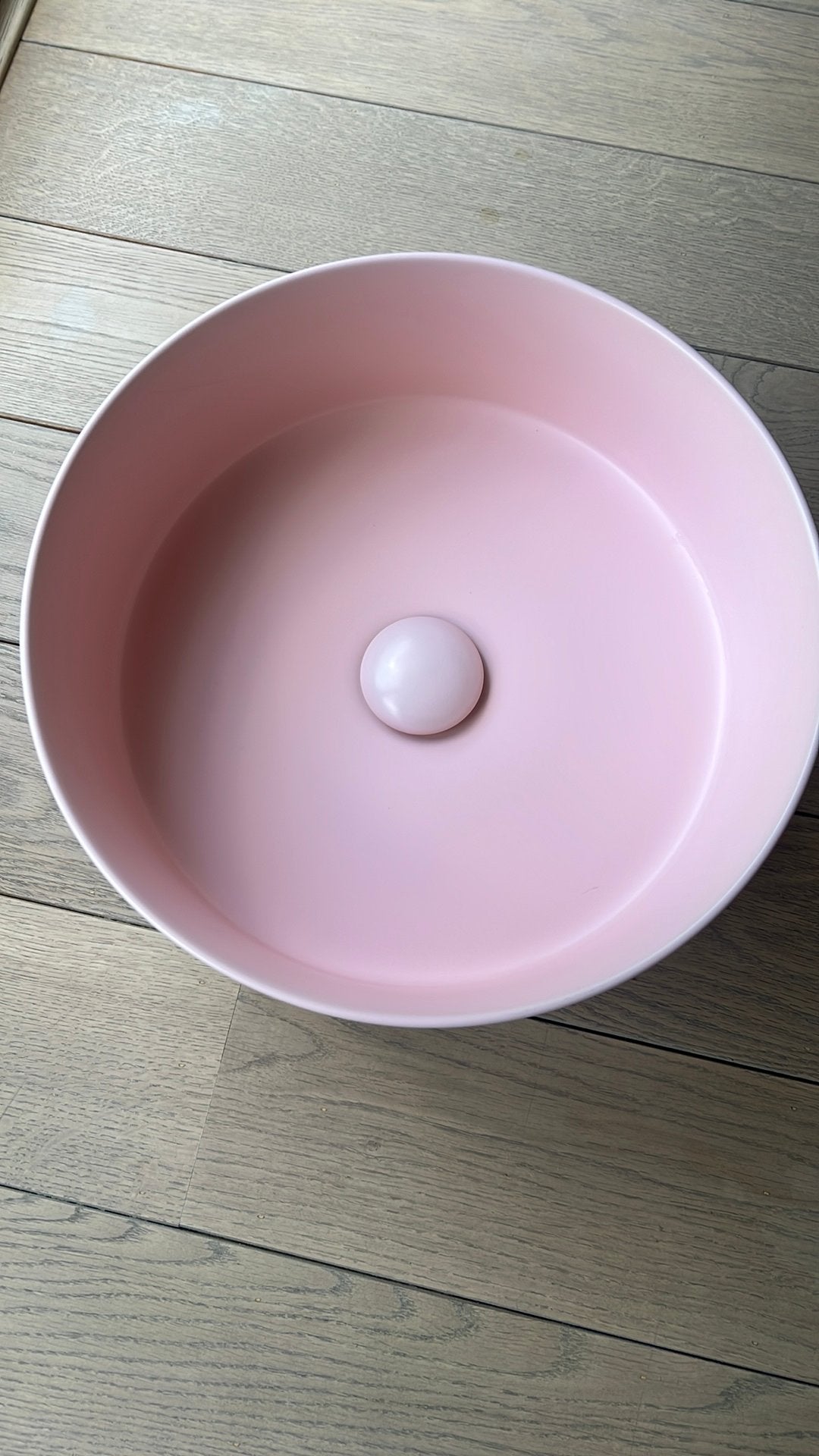 Roze wastafel diameter 35cm, Ophalen, Wastafel