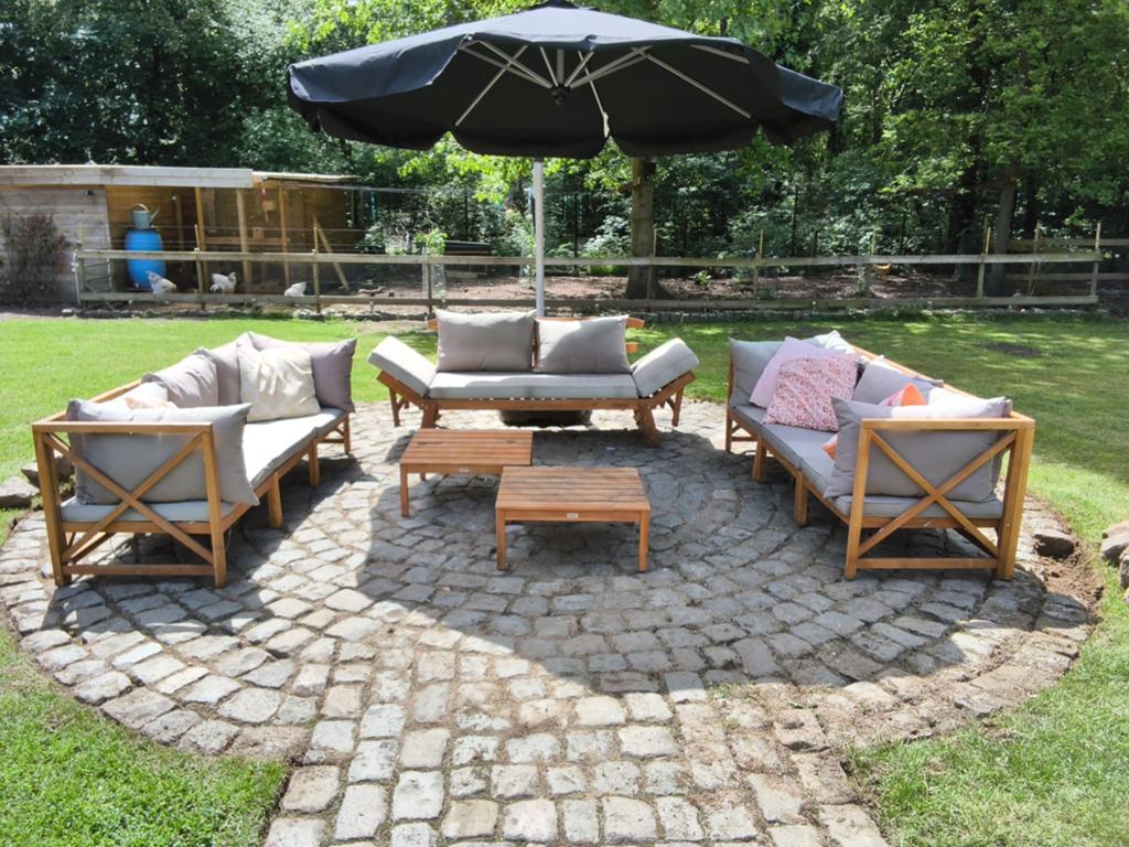 Tuinset hout Lanterfant SUUS, 8 PERSONEN, Ophalen, Gebruikt, Tuinset, Hout
