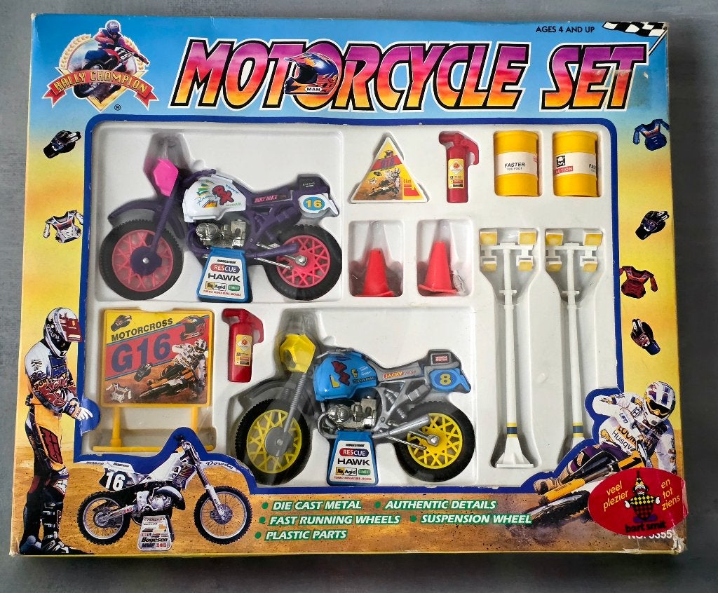 1/18  Motorcycle set (2x cross moto/metaal), Verzenden, Nieuw, Motor, Overige merken