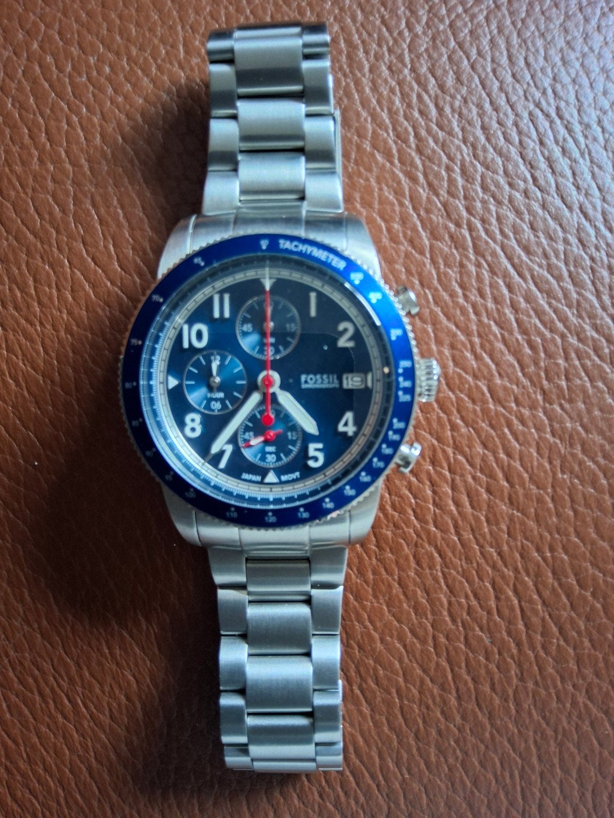 Horloge Fossil FS6047, Montre-bracelet, Autres marques, Enlèvement ou Envoi, Acier