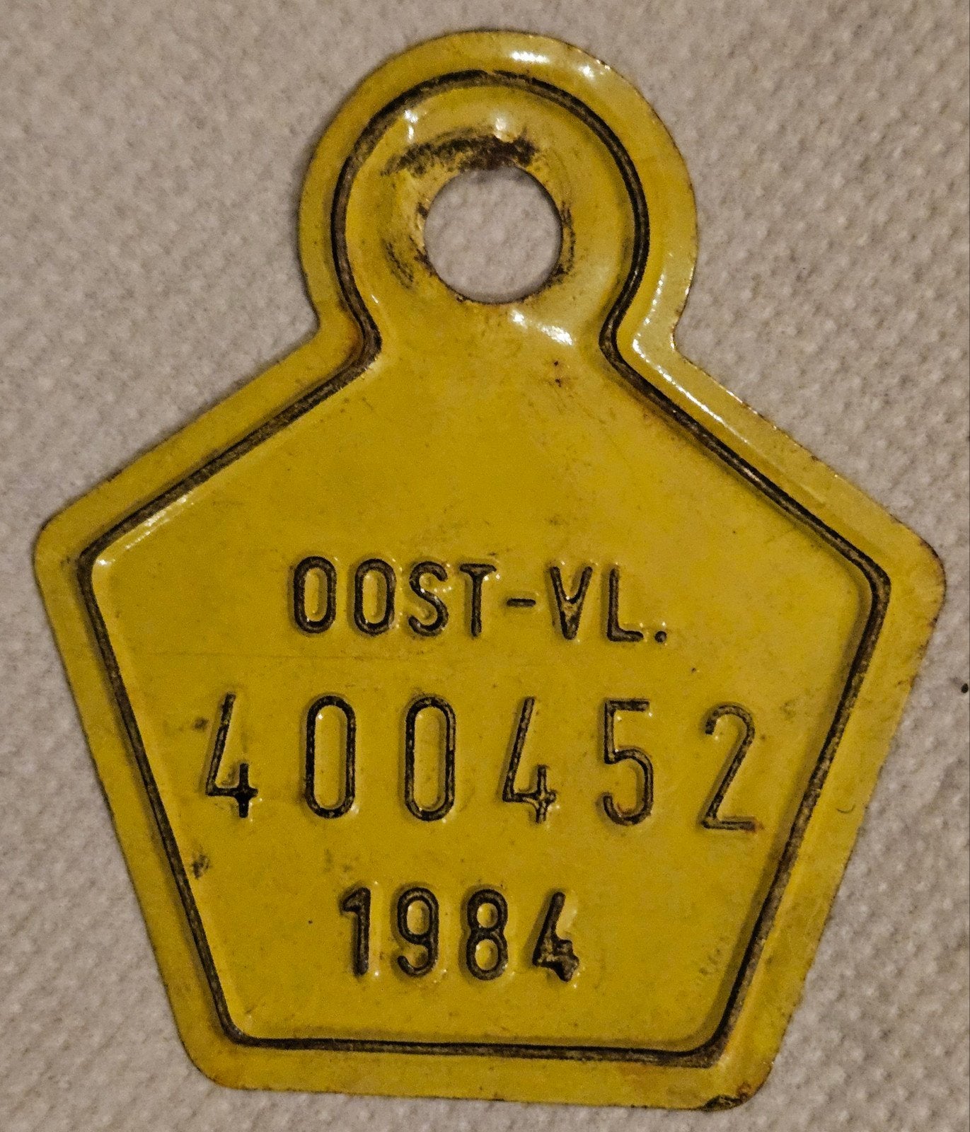 Oost-Vlaanderen 1984 fietstaksplaat 400452
Dit o, Ophalen of Verzenden