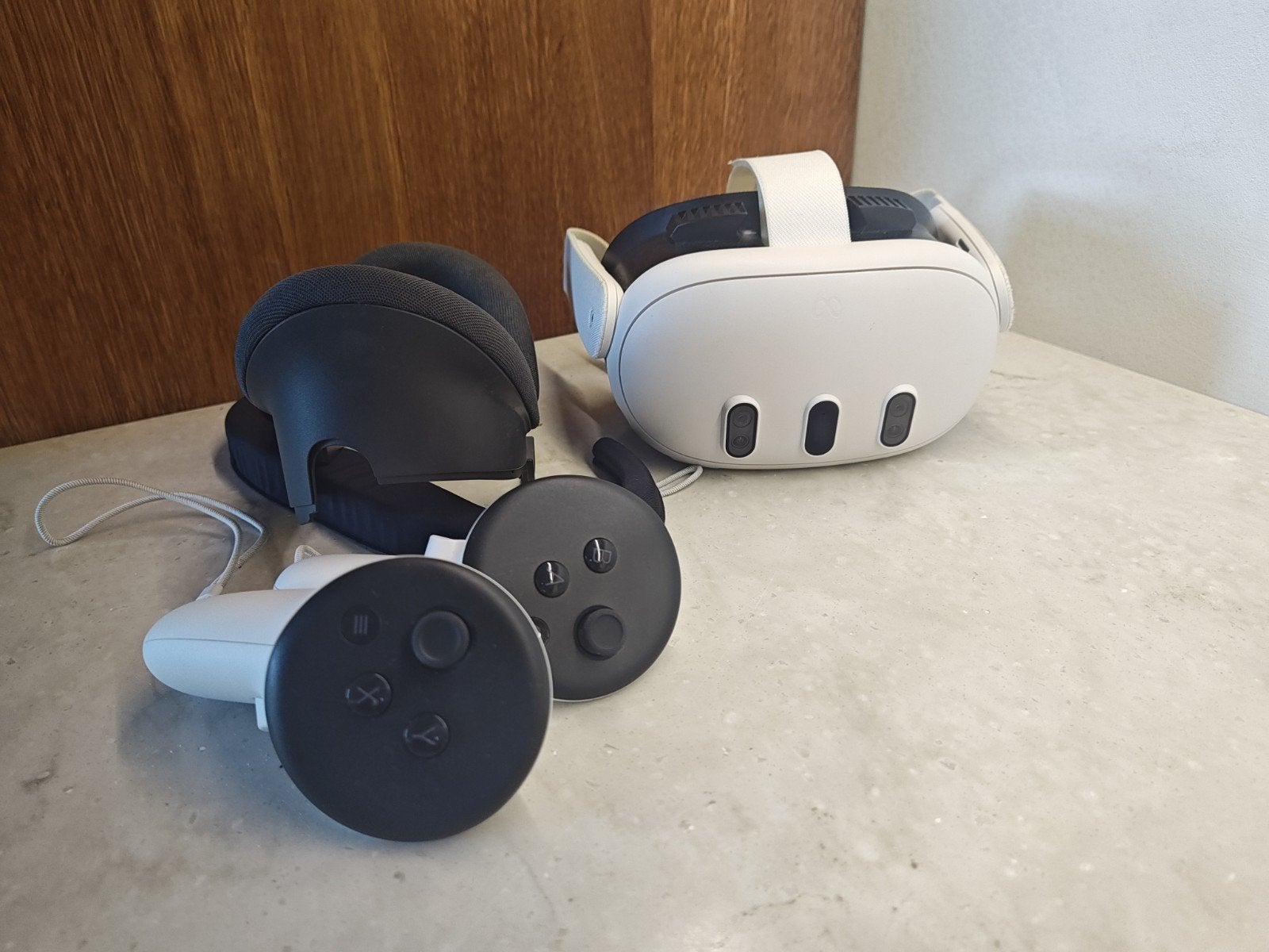 Meta Quest 3 (128GB) met extra hoofdband, Games en Spelcomputers, Virtual Reality, Ophalen of Verzenden, Zo goed als nieuw, VR-bril