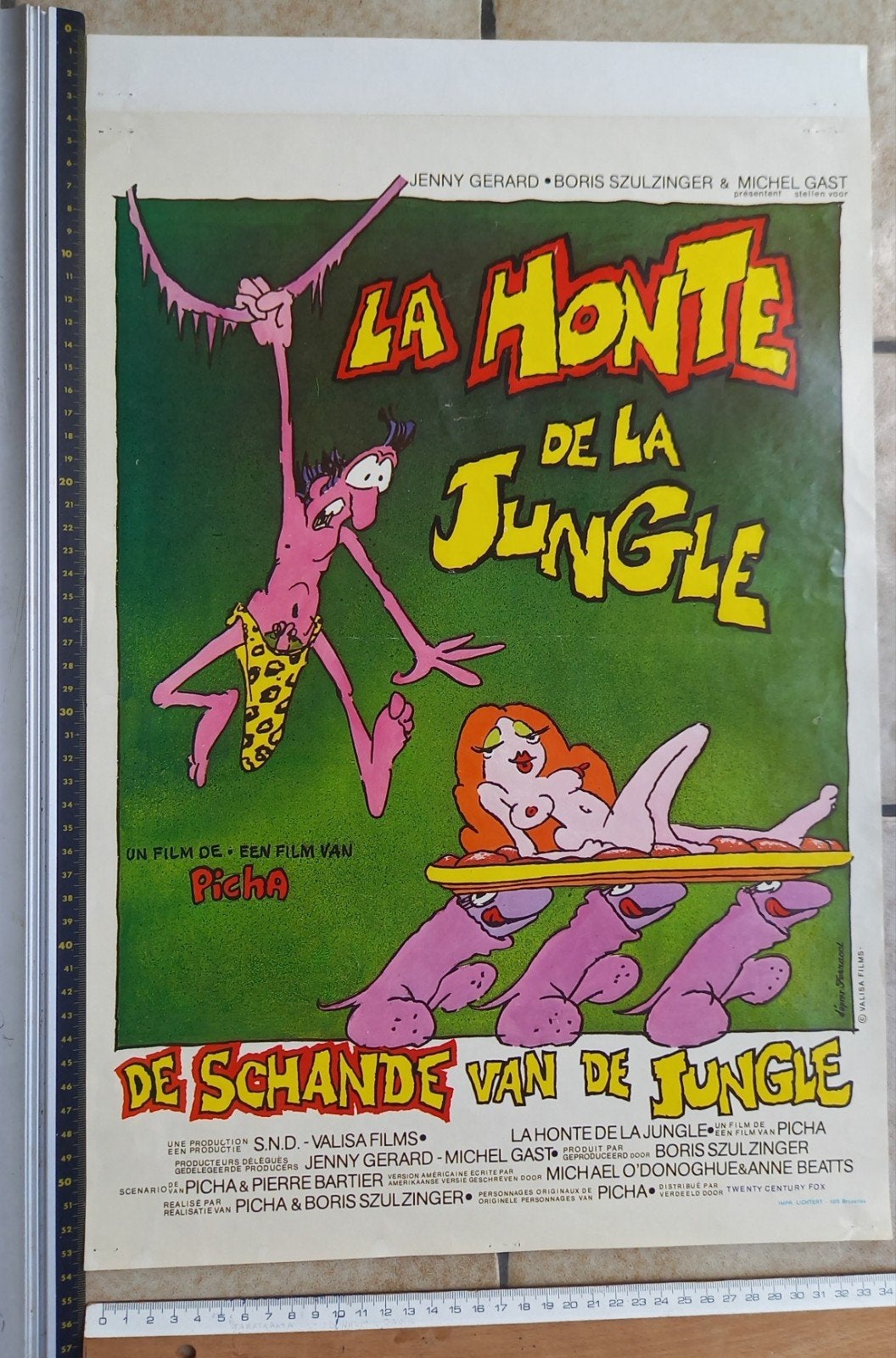 Affiche de cinéma "La honte de la jungle", Enlèvement ou Envoi