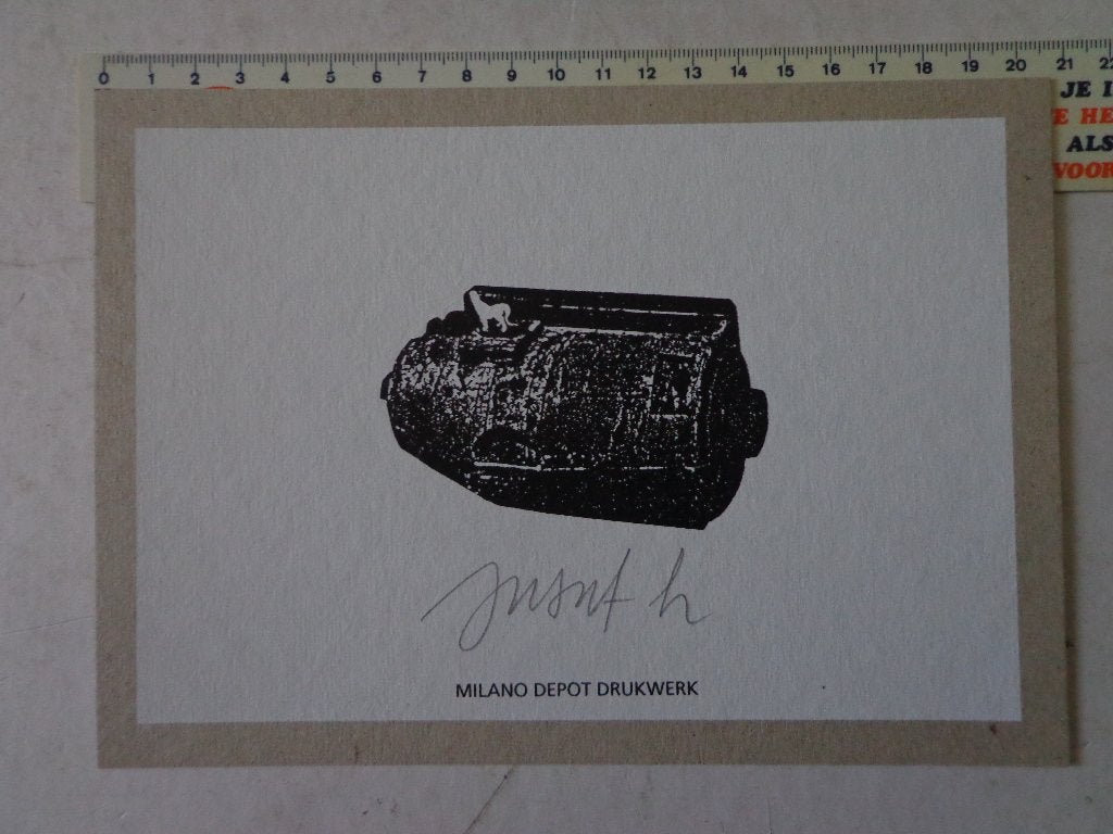 zeefdruk van Jusuf Hadzifejzovic "Milano Depot Drukwerk", Antiek en Kunst, Zeefdruk, Gesigneerd, Overige onderwerpen, Ophalen of Verzenden