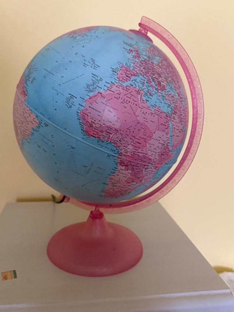 wereldbol, Ophalen of Verzenden, Zo goed als nieuw, Lamp
