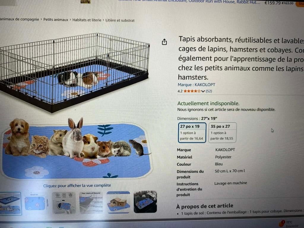 Absorberende matten, voor kooien van knaagdieren., Ophalen of Verzenden, Zo goed als nieuw, X, X