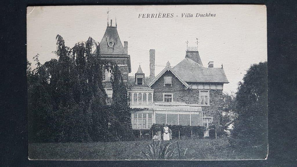 Postkaart Ferrières Villa Duchêne, Verzamelen, Ophalen of Verzenden, 1920 tot 1940, Gelopen, Luik