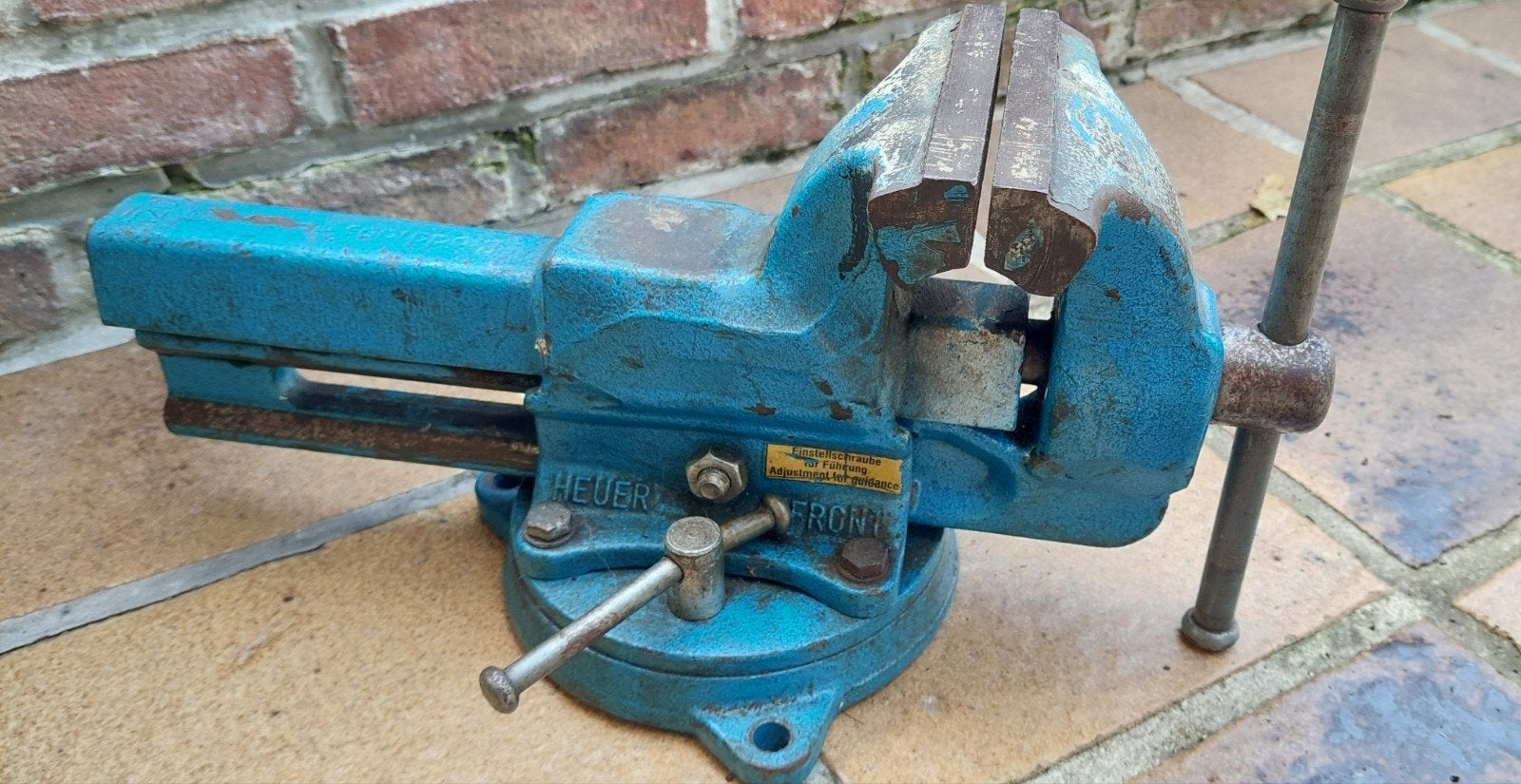 HEUER Front 120 bankschroef draaivoet Duitse topkwaliteit, Doe-het-zelf en Bouw, Ophalen, Bankschroef