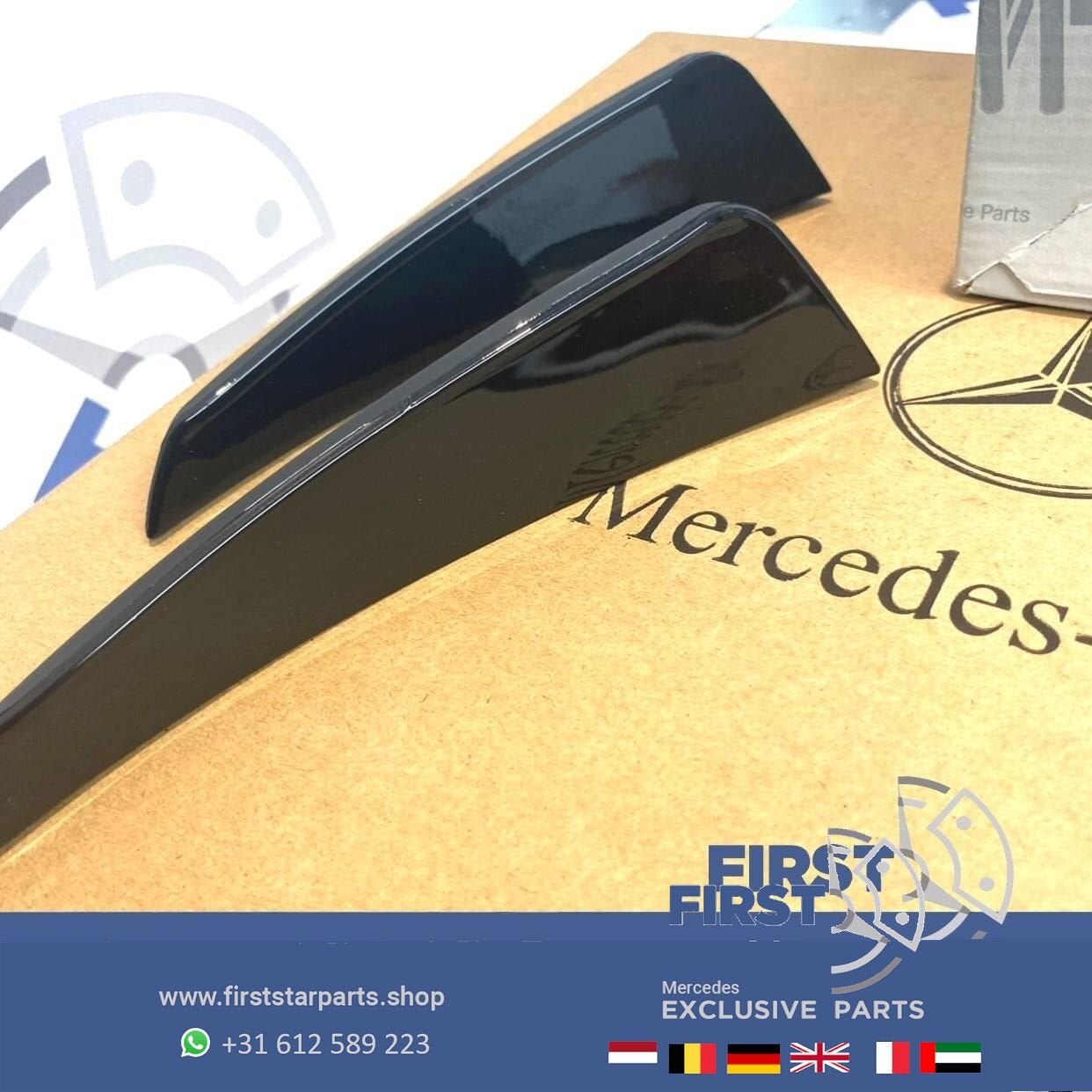 45 63 AMG VOORBUMPER SPLITTER A45S CLA45S C63 E63 GLA45S GLC, Auto-onderdelen, Gebruikt, Voor, Ophalen of Verzenden, -