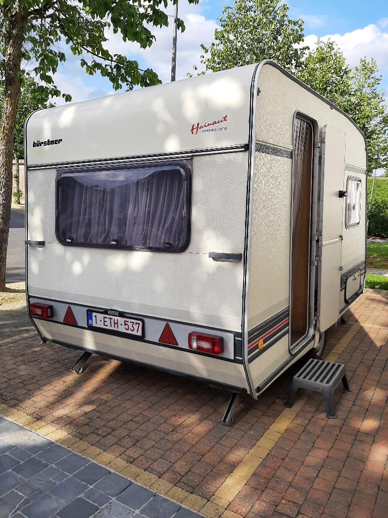 Caravan Burstner 750 kg - 1990, Caravans en Kamperen, Standaardzit, Omvormbare zithoek, Tot en met 3, Particulier