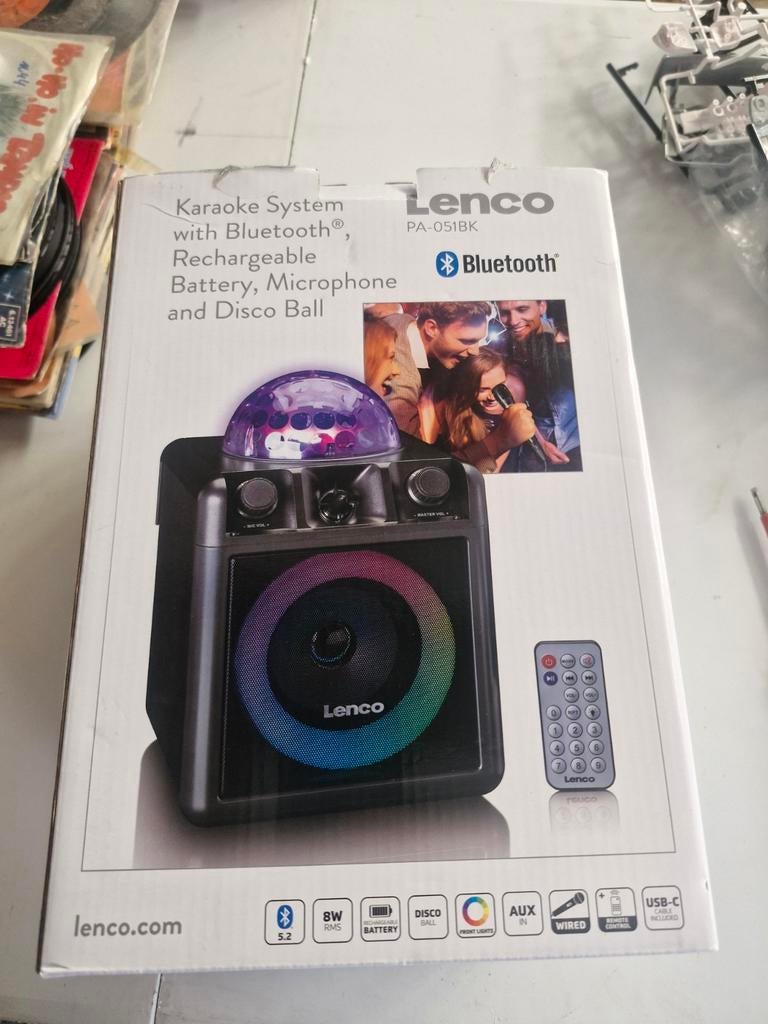 Système de karaole avec microphone Bluetooth, boule disco et, TV, Hi-fi & Vidéo, Enlèvement