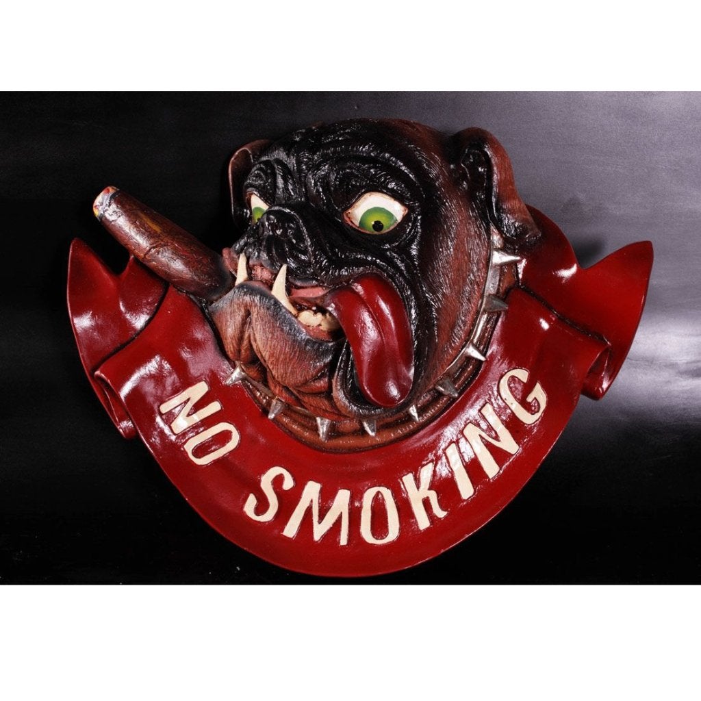 Panneau No Smoking Bulldog — Interdiction de fumer 40 cm, Enlèvement, Neuf