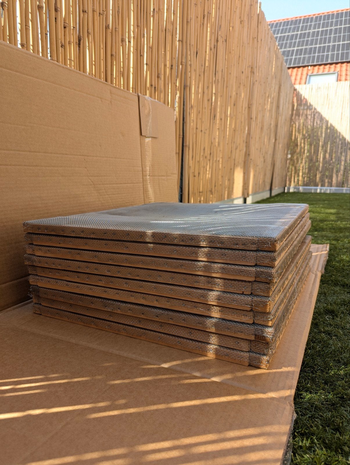 9x RVS ventilatieroosters / gaasramen voor bijenkast – 56x50