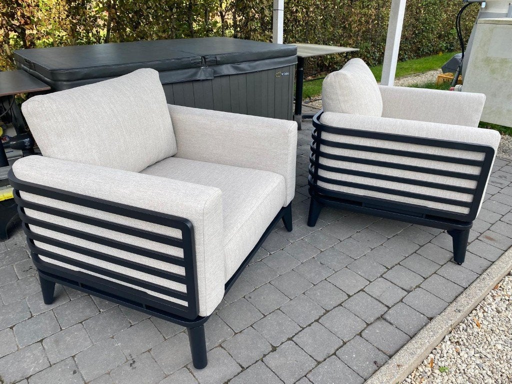 Mosa - 2 prachtige tuinfauteuils - perfecte staat, Ophalen, Zo goed als nieuw, Aluminium