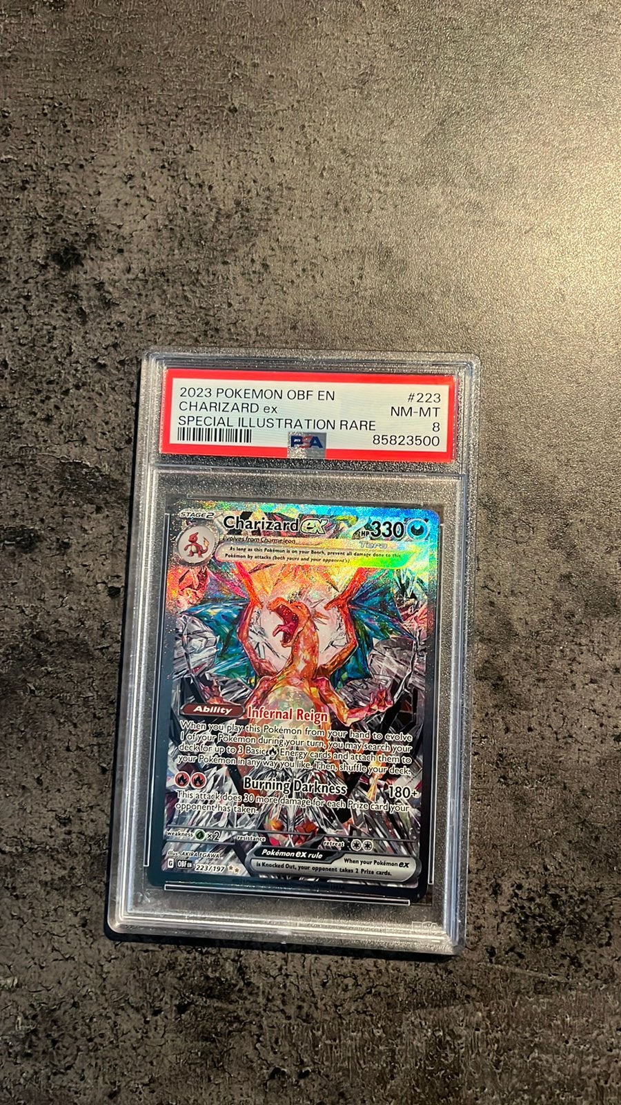 Charizard psa 8, Hobby & Loisirs créatifs, Enlèvement ou Envoi, Comme neuf