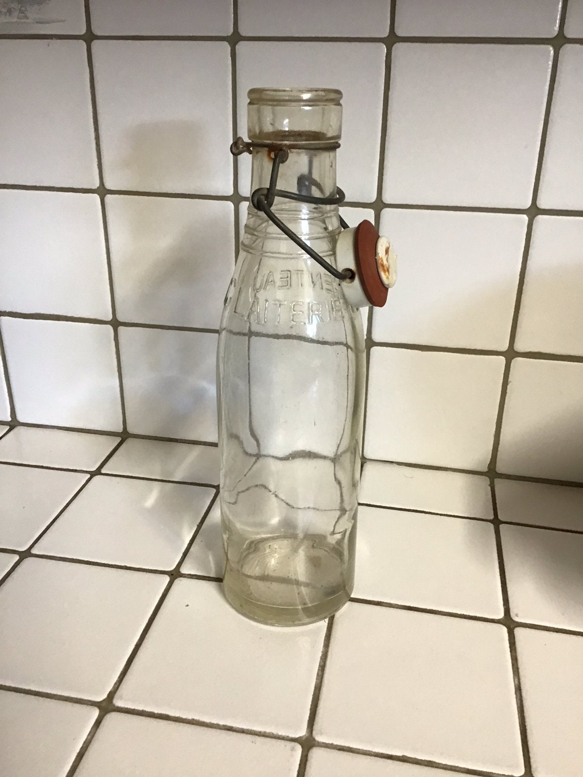 Bouteille de babeurre ancienne Laiterie Argenteau, Enlèvement ou Envoi