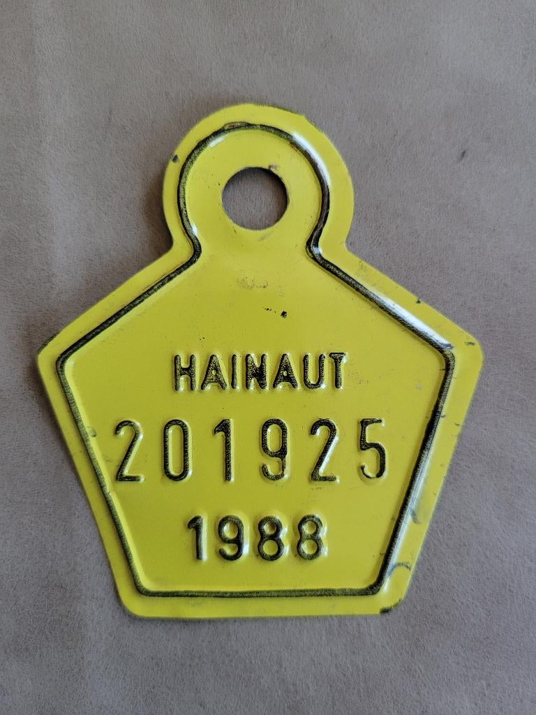 plaque de vélo ancienne Belgique 1987, Verzamelen, Verzenden, Nieuw, Overige, Overige merken