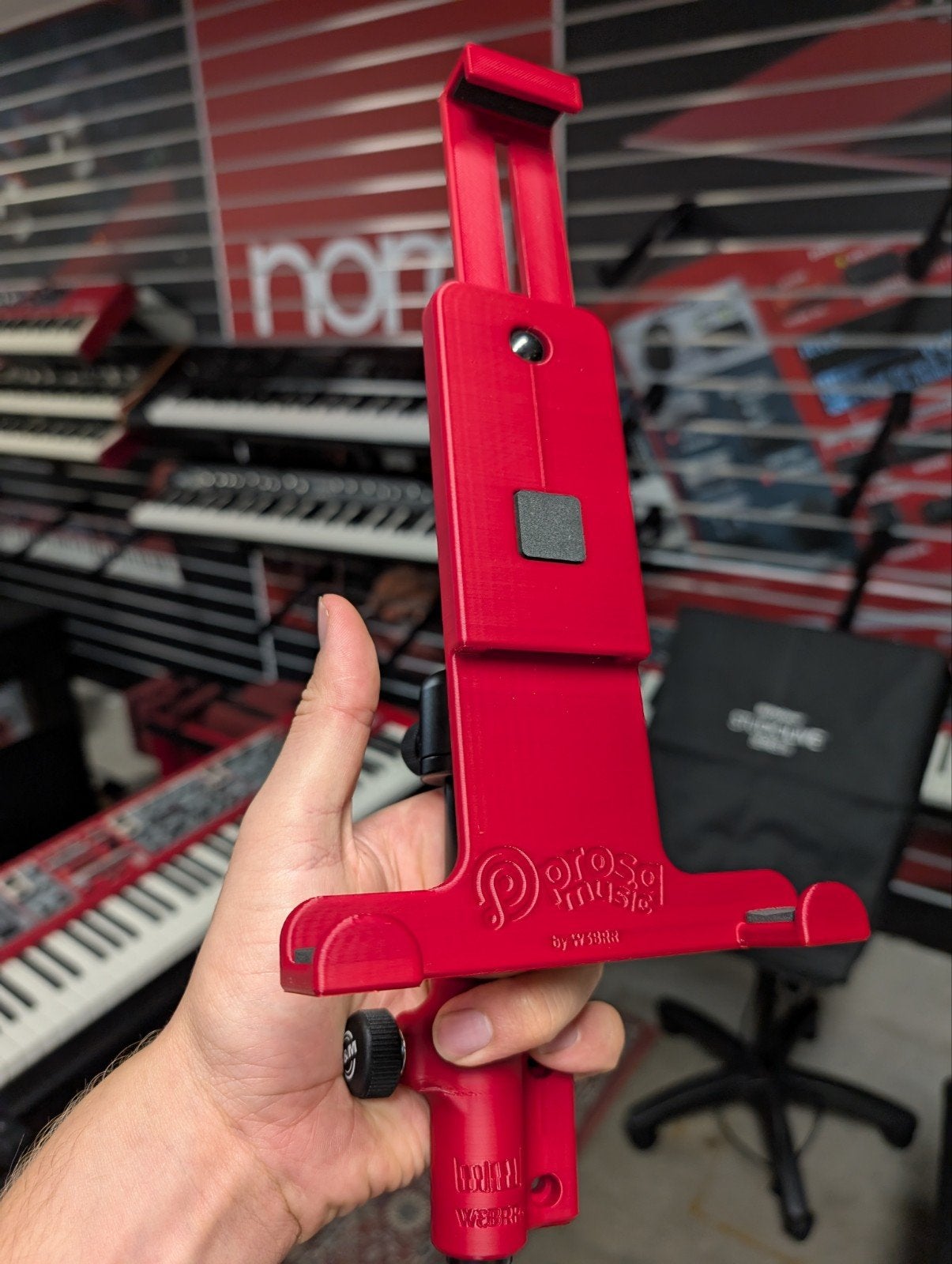 Nieuw! Rode/Zwarte tablet/telefoonhouder voor elk model Nord, Muziek en Instrumenten, Ophalen of Verzenden, Nieuw, Overige merken