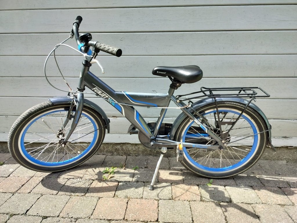 Jongensfiets blauw (20 inch) - Funjet 20, Ophalen, Gebruikt, Handrem, 20 inch