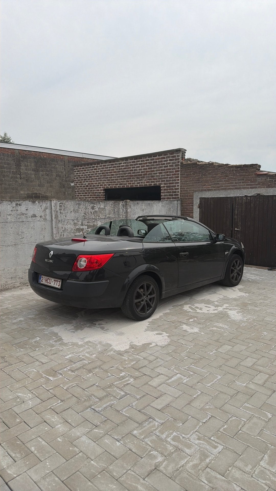 2005 renault megane cabrio, Auto's, Cabriolet, Zwart, Bedrijf, Handgeschakeld