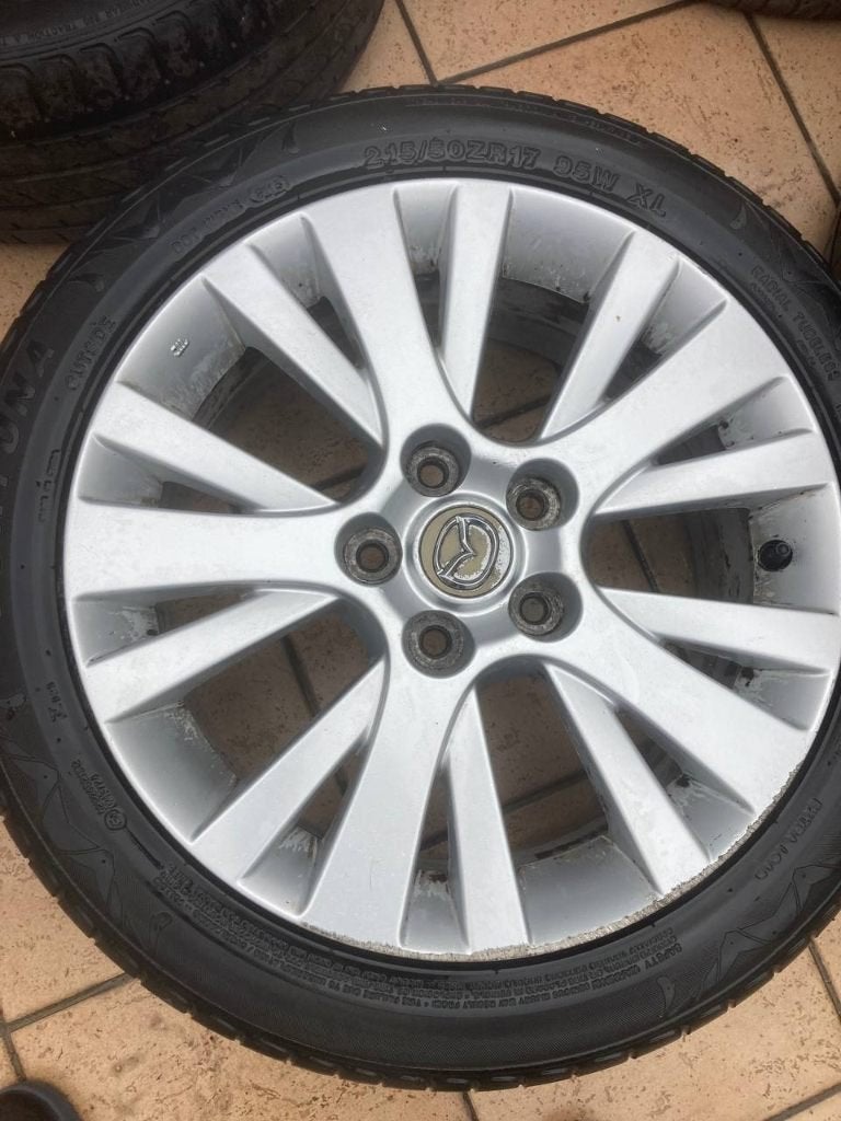 4 Jantes Alu Origine Mazda 17" (5x114.3) + Pneus 215/50 R17, Entreprise, Achat