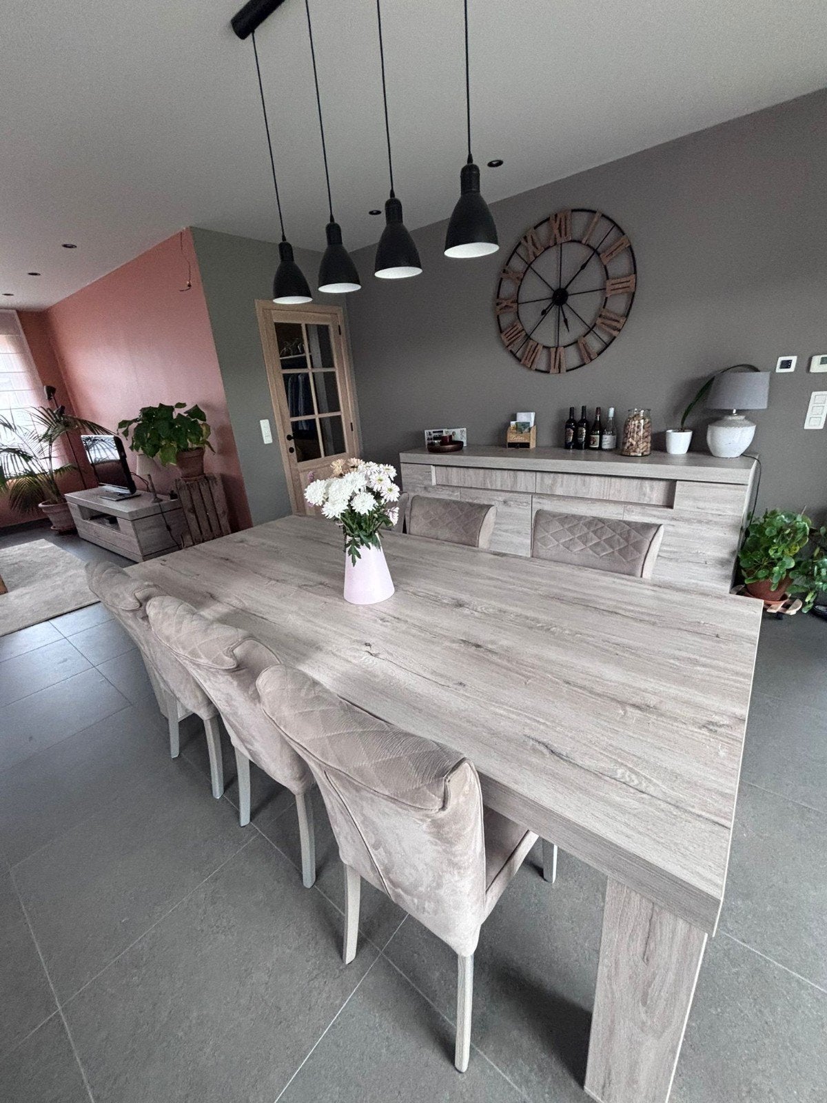 Eettafel met 6 stoelen, Huis en Inrichting, Ophalen