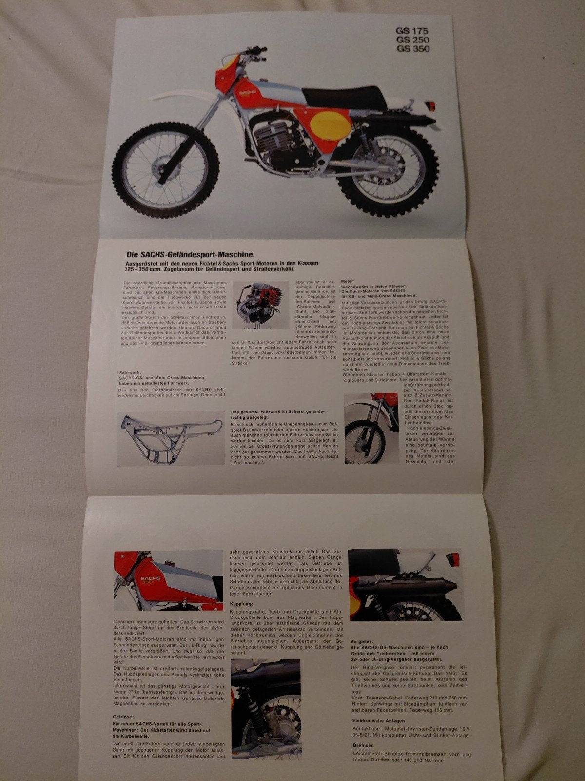 sachs oldtimer cross enduro folder, Fietsen en Brommers, Ophalen