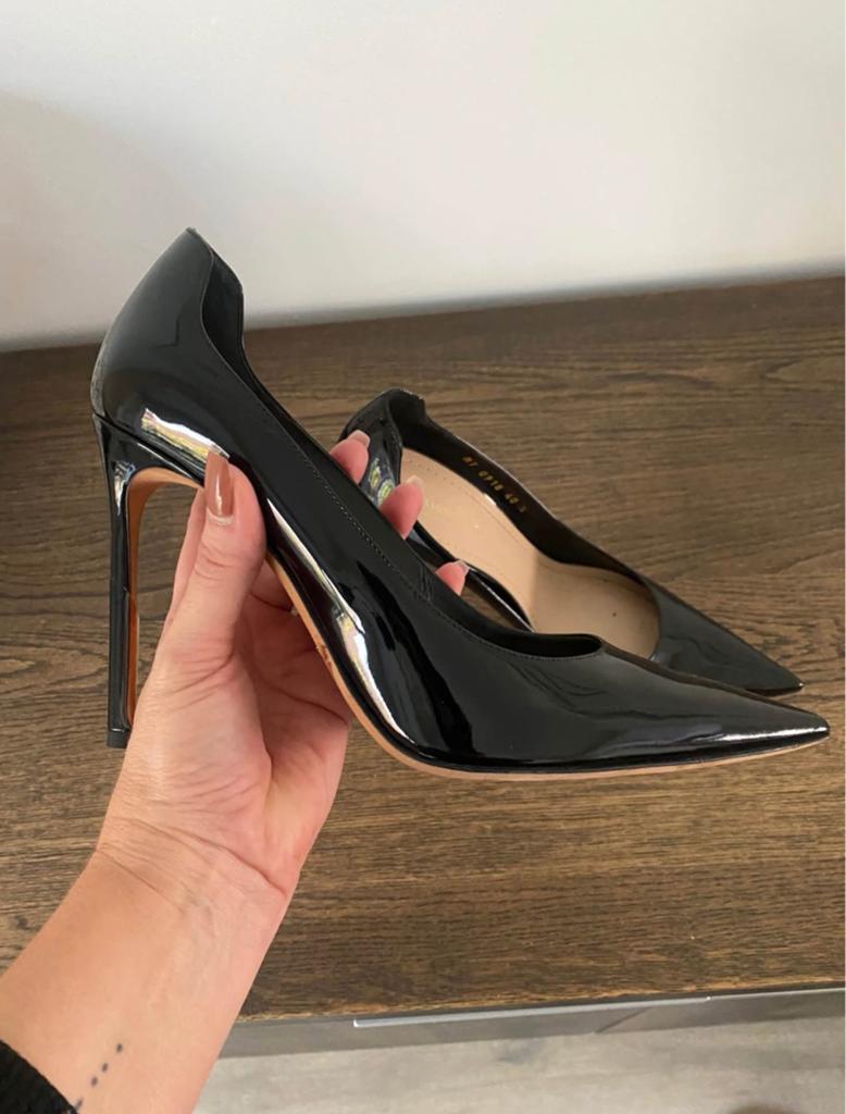 Zwarte lakpumps van Christian Dior — Maat 40.5, Ophalen of Verzenden, Zo goed als nieuw, Zwart, Pumps