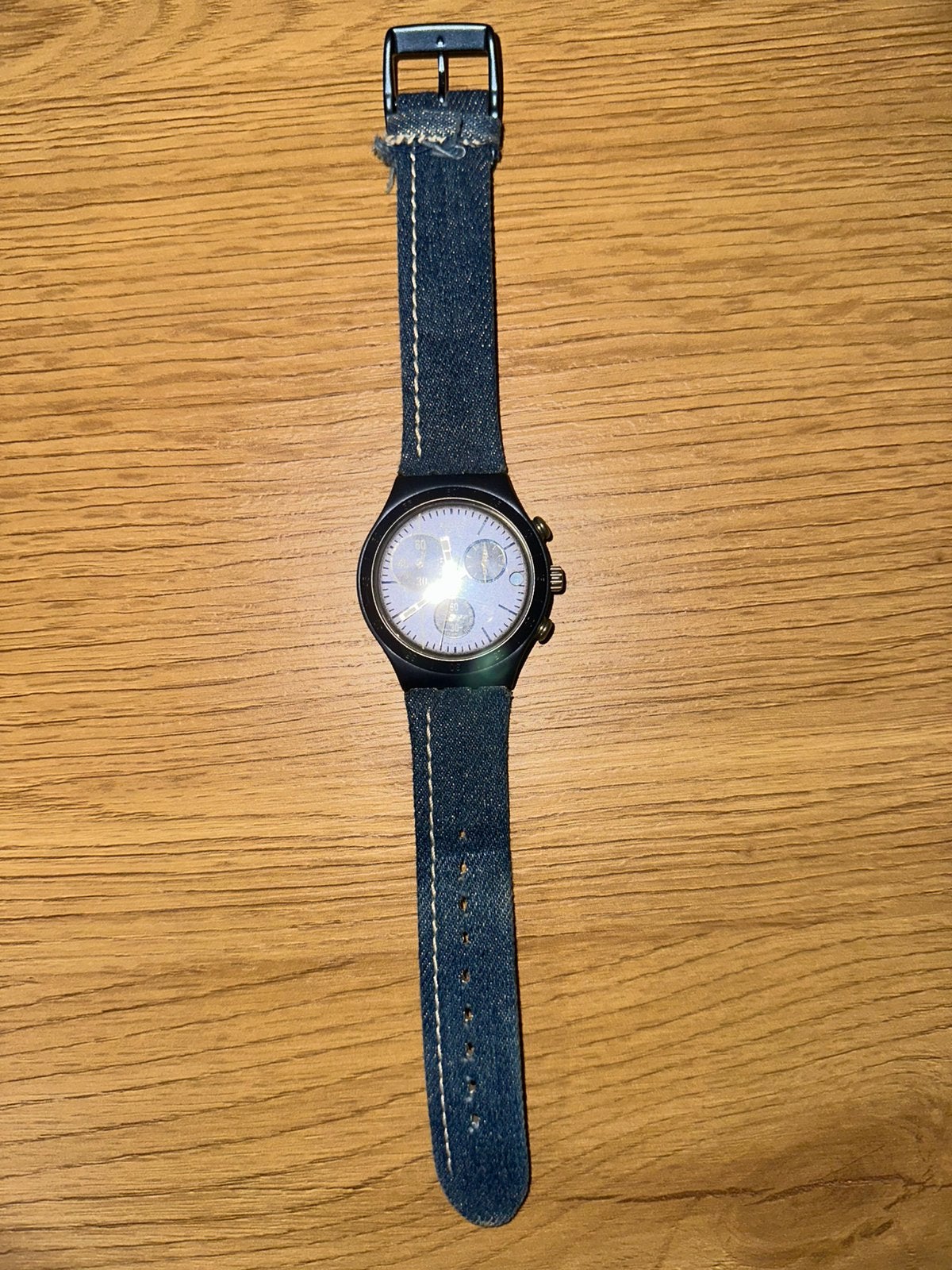 Swatch Swiss blauw horloge, Verzenden, Zo goed als nieuw, Swatch