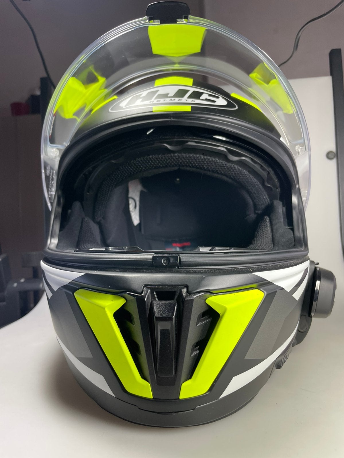HJC i70 integraalhelm XL/62 + Sena 10S – zeer nette staat, Motoren, Kleding | Motorhelmen, Ophalen, XL, Integraalhelm, HJC