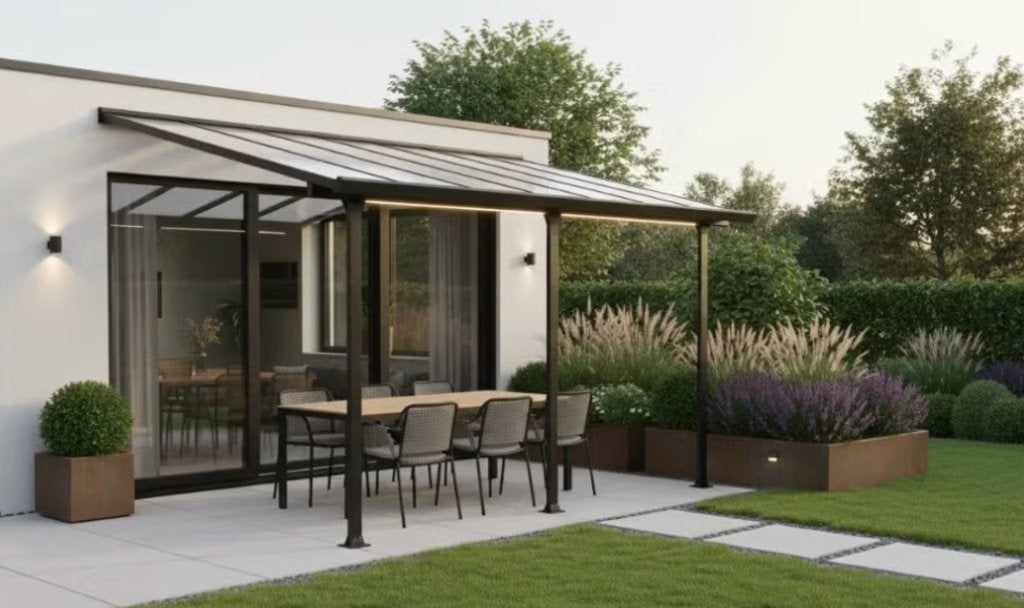 Aluminium Overkapping / Aanbouwveranda (4x3m), Jardin & Terrasse, Verrières, Enlèvement