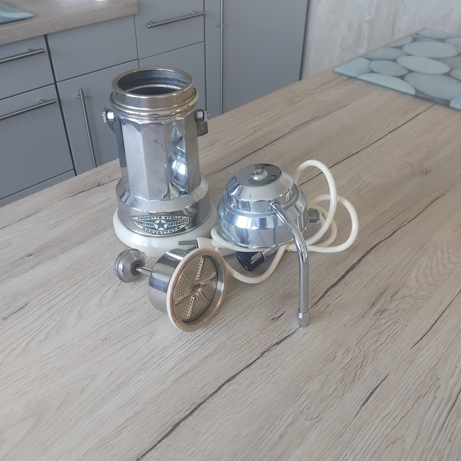 Ancienne cafetière italienne inox Stella, Electroménager, Enlèvement ou Envoi