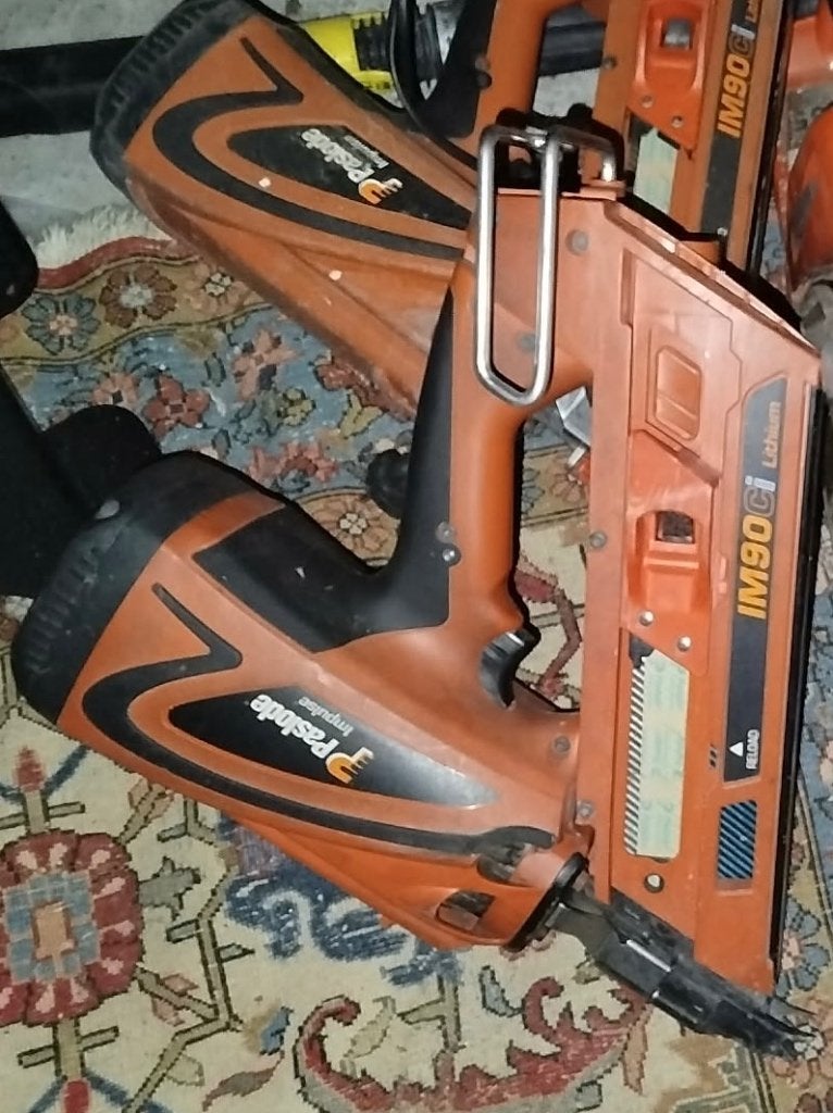 Paslode Impulse IM90Ci Lithium Tacker - Prof Set!, Ophalen of Verzenden, Gebruikt, Gereedschapsset, Overige merken