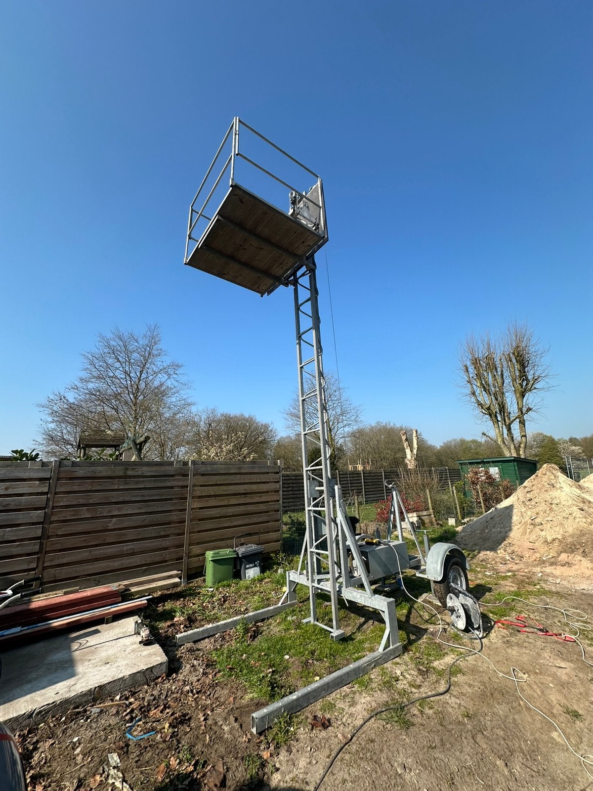 Bouwlift werkhoogte 6m, Enlèvement, Comme neuf, Ascenseur de chantier