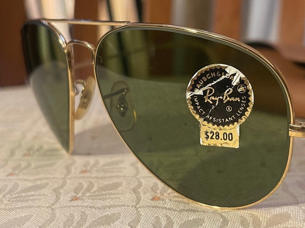 Vintage B&L Ray-Ban Aviator 62 zonnebril G15 groene lens A9, Handtassen en Accessoires, Zonnebrillen en Brillen | Heren, Zonnebril
