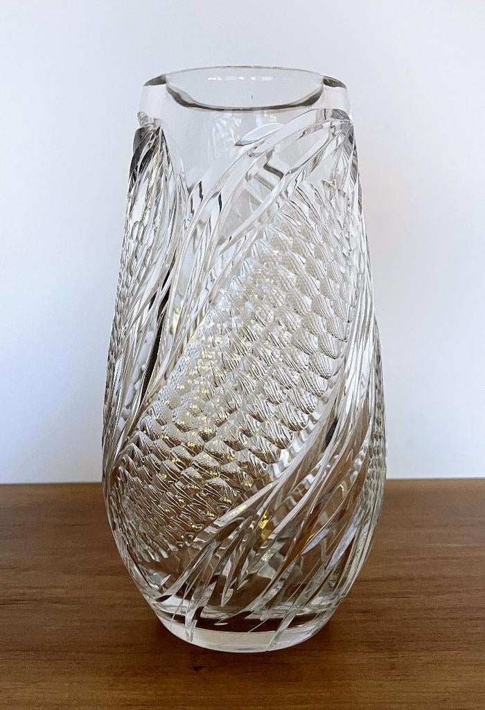 vase cristal sculpté, Enlèvement ou Envoi