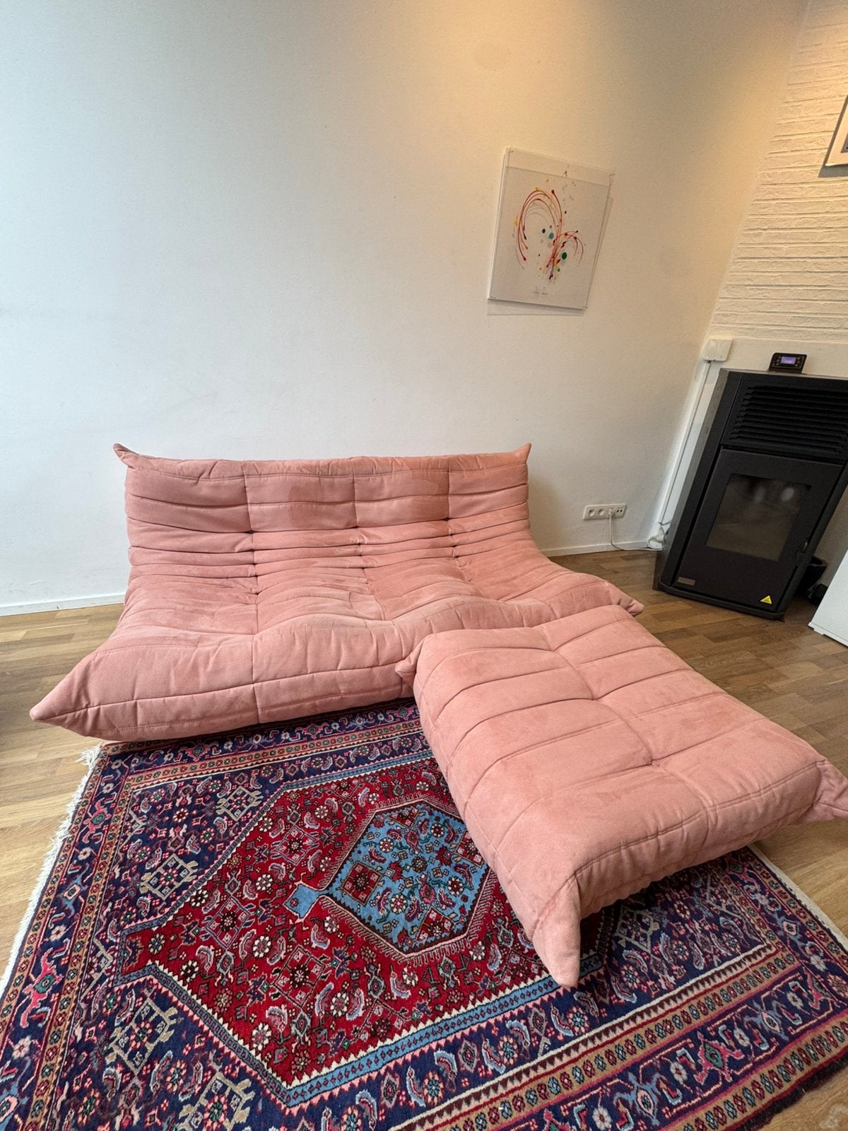 Canapé 3 places Togo Ligne Roset + Pouf, Enlèvement, Comme neuf