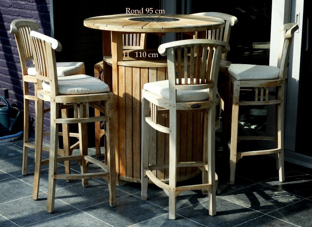 bar meubel, Ophalen, Zo goed als nieuw, Inclusief barstoelen