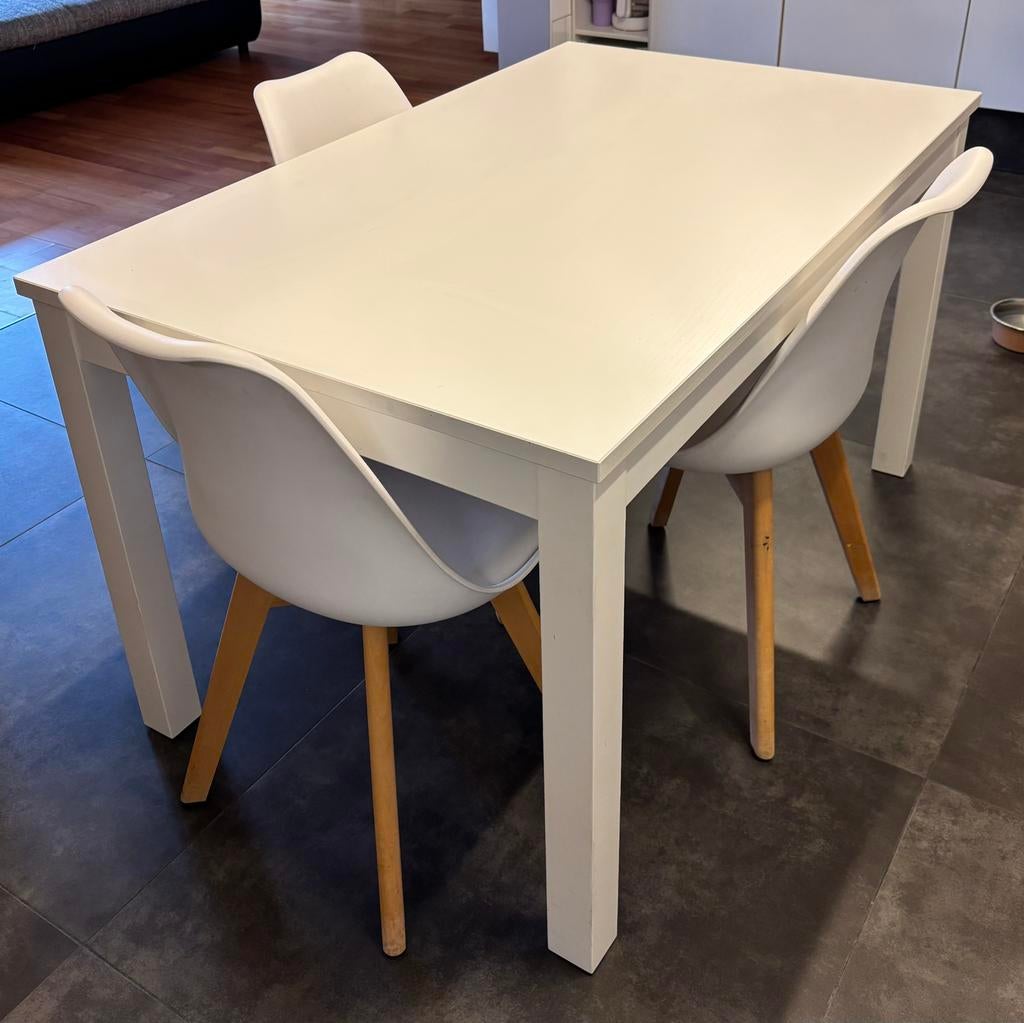 Eettafel met 3 stoelen, Enlèvement, Utilisé