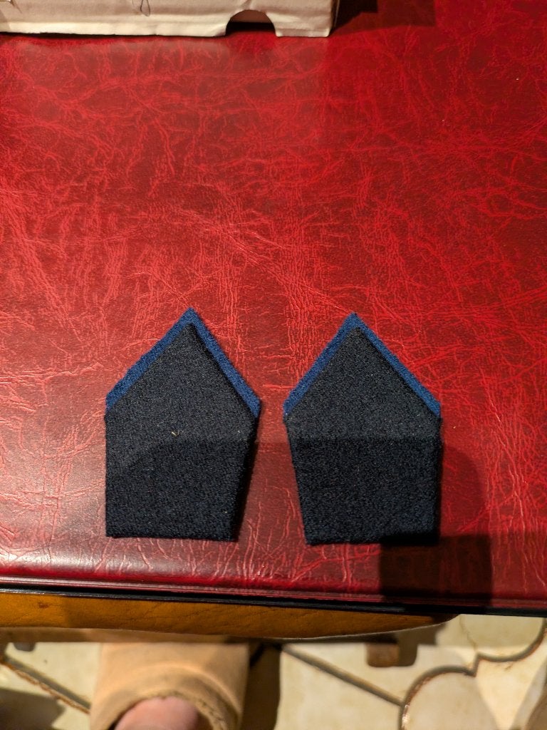 Militair gerecht kraagspiegels, Ophalen of Verzenden, Landmacht, Embleem of Badge